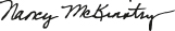 Handtekening Nancy McKinstry