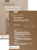 Teksten Internationaal & Europees belastingrecht